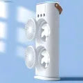 Portable Mini Double Fan Air Cooler With Mist Humidifier And Led Lighting