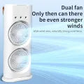 Portable Mini Double Fan Air Cooler With Mist Humidifier And Led Lighting