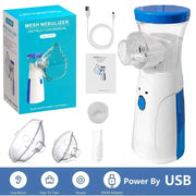 Mesh Portable Nebulizer Machine & Mask for Kids and Adults Mini Inhaler Nebulizer
