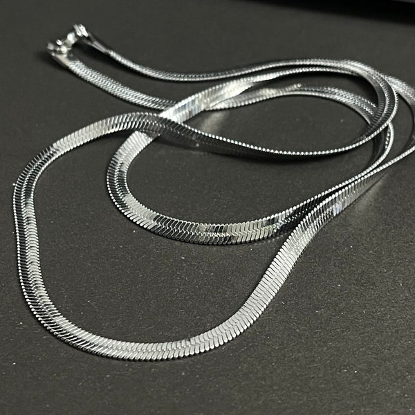 Silver Flat Snake Neck Chain