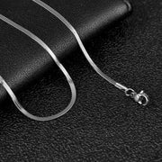 Silver Flat Snake Neck Chain